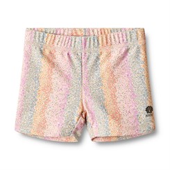 Wheat swim shorts Niki - Rainbow flowers